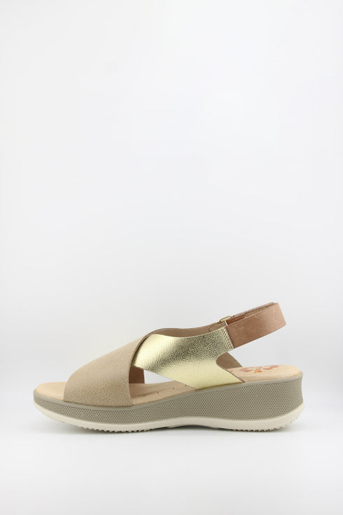 Porronet Platform Sandals with Crossed Straps